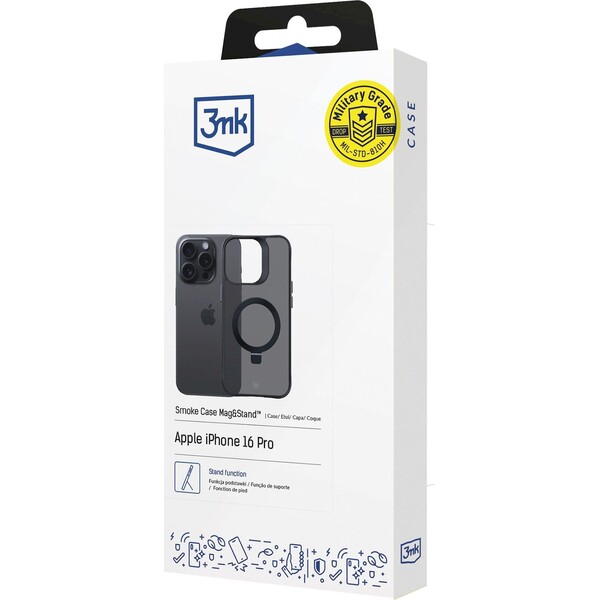 3mk ochranný kryt Smoke Case Mag&Stand pre Apple iPhone 16E