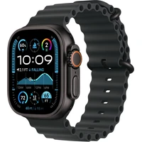 Apple Watch 49/44/45/46mm čierne predĺženie oceánskeho remienok s čiernym titánom - Remienky