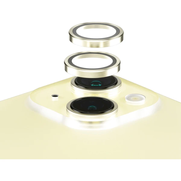 PanzerGlass HoOps ochranné krúžky Apple iPhone 15/15 Plus - žltý hliník - Ochranné fólie a sklo - Hlavný obrázok