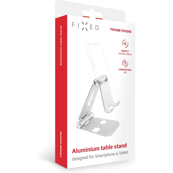 FIXED Frame PHONE hliníkový stojan pre mobilné telefóny, strieborný - Stojany - Obrázok PCU8400301