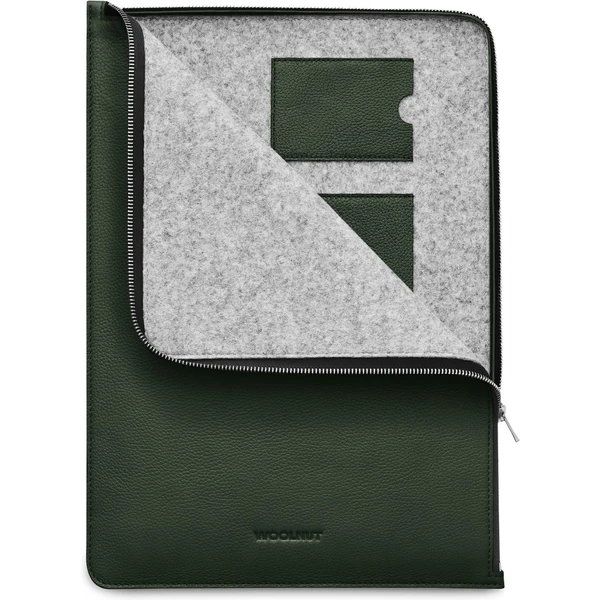 Woolnut Leather Folio kožené puzdro MacBook Pro 16" tmavozelené - Puzdra - Obrázok PDG7000601
