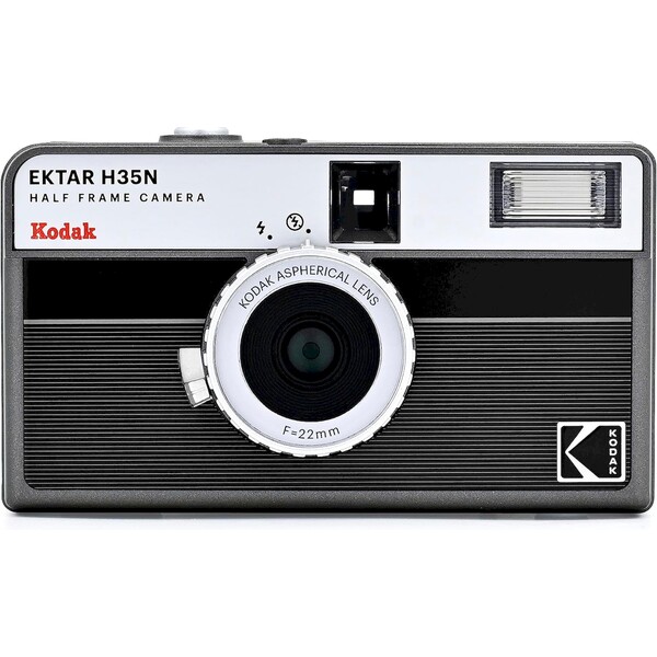 Kodak EKTAR H35N Striped Analógový fotoaparát čierny