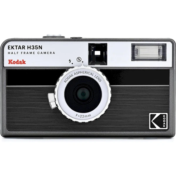 Kodak EKTAR H35N Striped Analógový fotoaparát čierny - Fotoaparáty - Hlavný obrázok