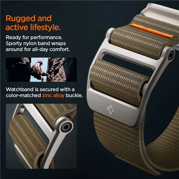 Spigen DuraPro Flex Ultra remienok Apple Watch 49/46/45/44/42mm zelený - Remienky - Obrázok PEC5000L01