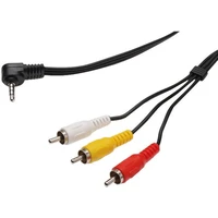 PremiumCord 3,5mm/3x Cinch RCA kábel 1,5m čierny - Káble a redukcie