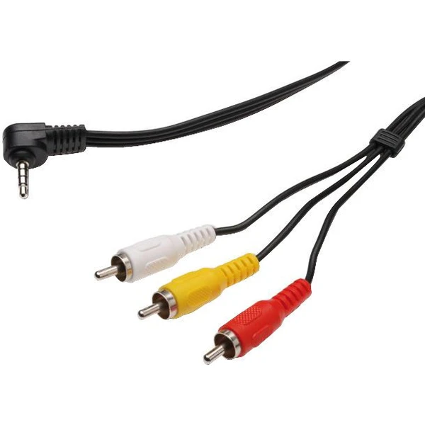 PremiumCord 3,5mm/3x Cinch RCA kábel 1,5m čierny - Káble a redukcie - Hlavný obrázok
