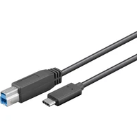 PremiumCord USB-C/USB-B napájací kábel 4,5W 1m čierny - Káble a redukcie