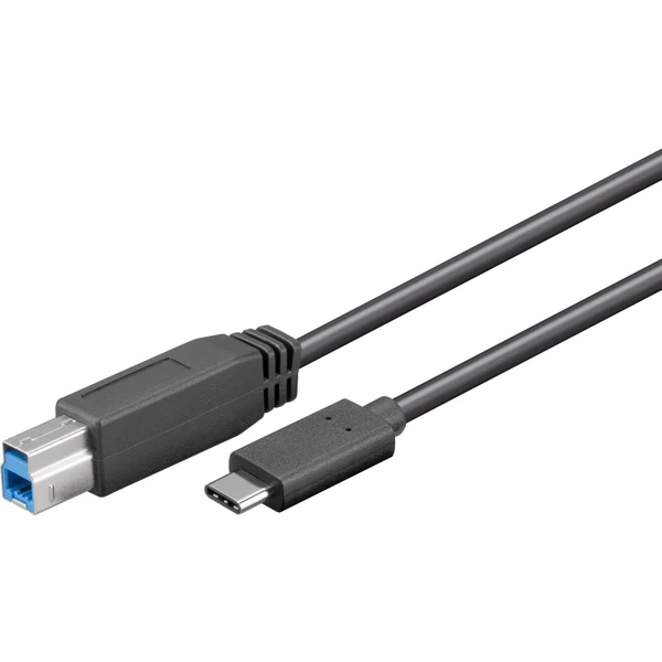 PremiumCord USB-C/USB-B napájací kábel 4,5W 1m čierny - Káble a redukcie - Hlavný obrázok