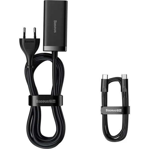 Rýchlonabíjačka do siete Baseus GaN3, 2xUSB-A, 2xUSB-C 100W čierna - Nabíjačky - Obrázok PGGE000L01