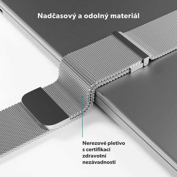 Epico Watch Strap milánsky ťah 38/40/41/42mm strieborný - Remienky - Obrázok PGJL000K01