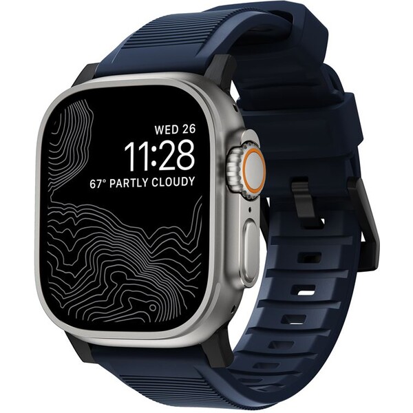 Nomad Rugged Strap remienok Apple Watch 49/45/44/42mm modrý/čierny