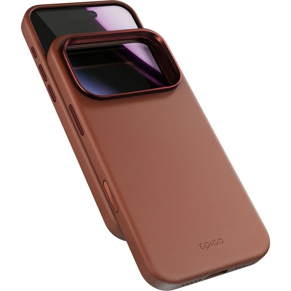 Epico Leather Pro Mag+ kryt pre iPhone 17 Pro Max Qi2 & Magsafe kompatibilný hnedý - Puzdra - Hlavný obrázok