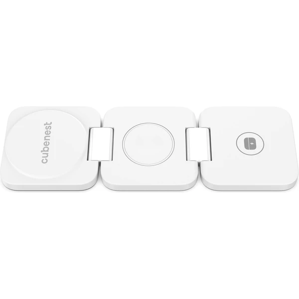CubeNest E310 Fold 3v1 magnetická bezdrôtová nabíjačka biela - Nabíjačky - Obrázok PH90000L01