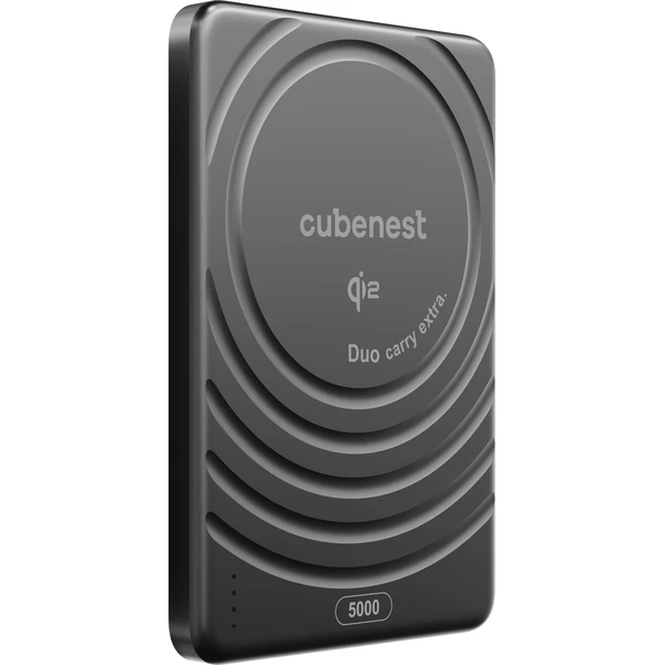 CubeNest SQ1B3D SlimDual Qi2/MagSafe powerbanka (5000 mAh) čierna - Powerbanky - Obrázok PH9R000K01