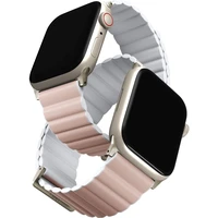 UNIQ Revix Premium Edition remienok pre Apple Watch 49/46/45/44/42mm Blush (ružový/biely) - Remienky