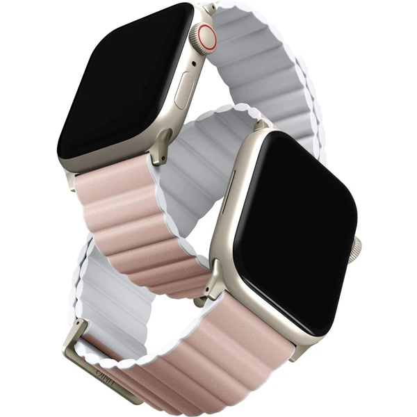 UNIQ Revix Premium Edition remienok pre Apple Watch 49/46/45/44/42mm Blush (ružový/biely) - Remienky - Hlavný obrázok