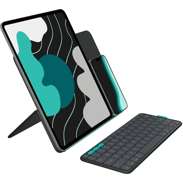 Logitech Flip Folio pre iPad Pro (M4, M5) a Air 11' (M2, M3) CZ grafitové - Puzdra s klávesnicou - Obrázok PI8G000J01