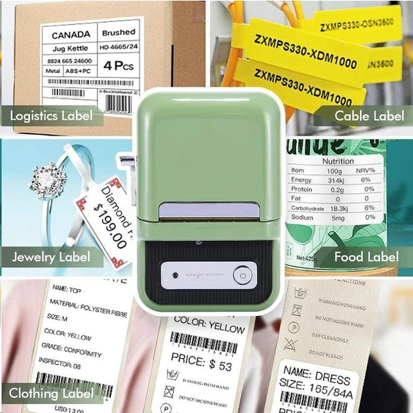 Niimbot tlačiareň štítkov B21 Smart zelená + rolka štítkov - Štítkovače - Obrázok PIS0000N01
