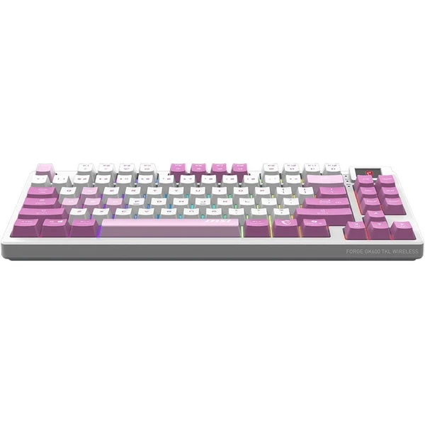 MSI FORGE GK600 TKL Violet bezdrôtová herná klávesnica CZ/SK - Klávesnice - Obrázok PIUF000K01