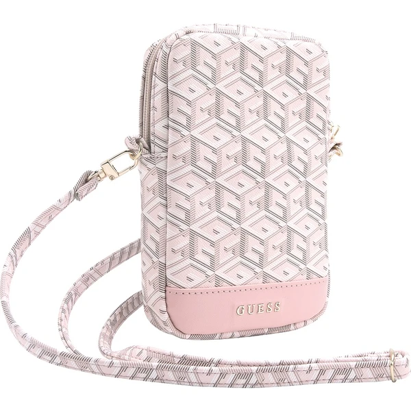 Guess PU G Cube Wallet Phone Bag Zipper ružový - Popruhy a crossbody - Obrázok PK72000N01