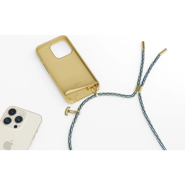 EPICO silikónový kryt so šnúrkou pre iPhone 13 / 14 pieskový - Puzdra - Obrázok PKC8700301