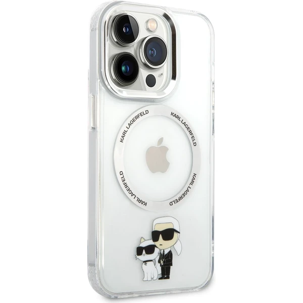 Karl Lagerfeld MagSafe IML Karl a Choupette NFT kryt iPhone 14 Pro Max číry - Puzdra - Obrázok PLZK300401