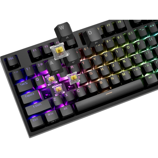 Genesis Thor 404 herná klávesnica Outemu Peach Silent US čierna - Klávesnice - Obrázok PNBE000K01