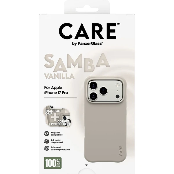 PanzerGlass® CARE Samba kryt s MagSafe Apple iPhone 17 Pro Vanilla - Puzdra - Obrázok PNDH000K01
