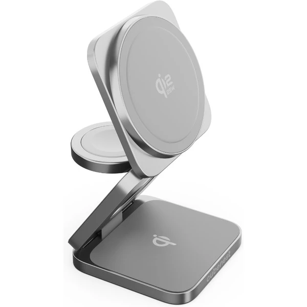 Cubenest SQ312 Ultra Qi2.2 (MagSafe) 3v1 nabíjačka (35W) sivá - Nabíjačky - Obrázok PO5I000K01