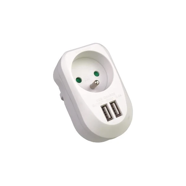 PremiumCord USB nabíjací adaptér 230V 2xUSB 5V maximálny prúd 3,4A - Zásuvky - Hlavný obrázok