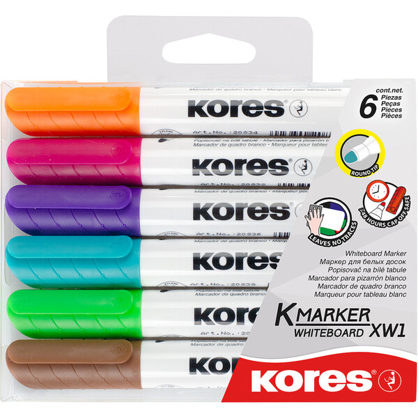 Kores K-MARKER popisovače set 6 farieb