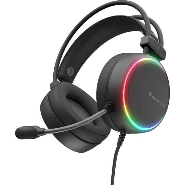 Genesis Neon 613 G2 RGB headset s mikrofónom čierna - Slúchadlá - Obrázok PRBE000K01