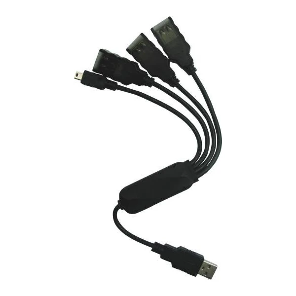 PremiumCord USB 2.0 Hub 4-portový kábel čierny - USB huby - Hlavný obrázok