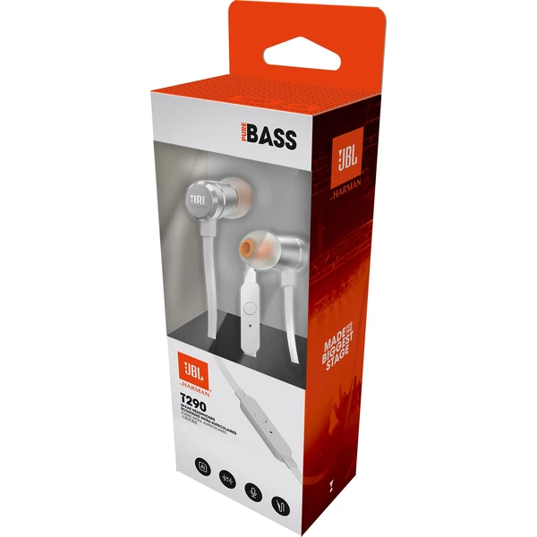 JBL T290 strieborná - Slúchadlá - Obrázok PSE4000301