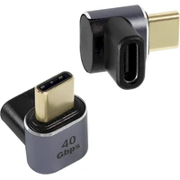PremiumCord USB-C/USB-C redukcia so zahnutým konektorom sivá - Káble a redukcie