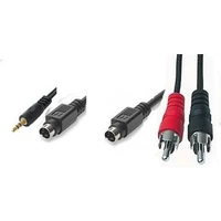 PremiumCord S-Video + 3,5mm/S-Video + 2xCinch kábel 10m čierny - Káble a redukcie