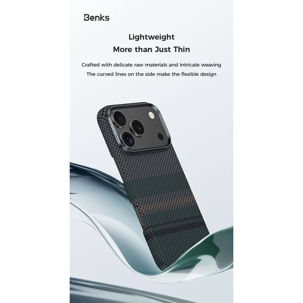 Benks ArmorAir 600D Kevlar MagSafe kryt iPhone 17 Aurora - Puzdra - Obrázok PX9K000K01