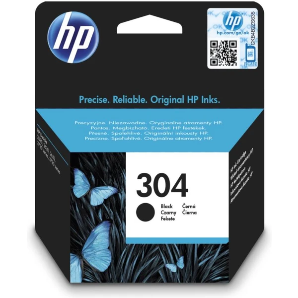 HP N9K06AE č. 304 Čierna originálna - Cartridge - Hlavný obrázok