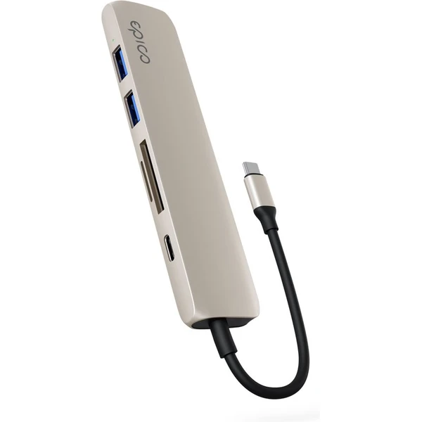 Epico 6v1 hliníkový húb 8K s USB-C hviezdne biely - USB huby - Hlavný obrázok