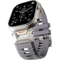 Epico Rubber Pro remienok s nerezovým zapínaním pre Apple Watch 49/46/45/44/42mm sivý - Remienky