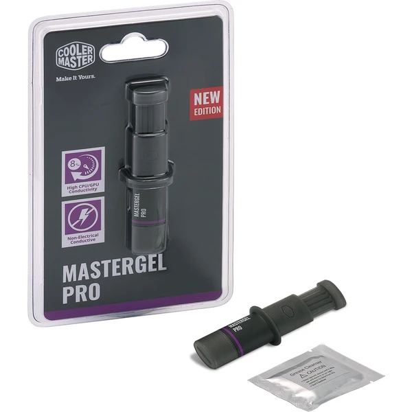 Cooler Master termálna pasta na CPU MasterGel Pro, tep. vodivosť 8 W.m, 1.5ml - Chladiče - Obrázok Q002000K01