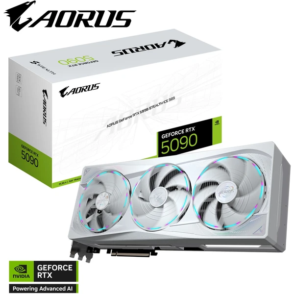 GIGABYTE AORUS NVIDIA GeForce RTX 5090 STEALTH ICE 32G - Grafické karty - Obrázok Q05K000K01