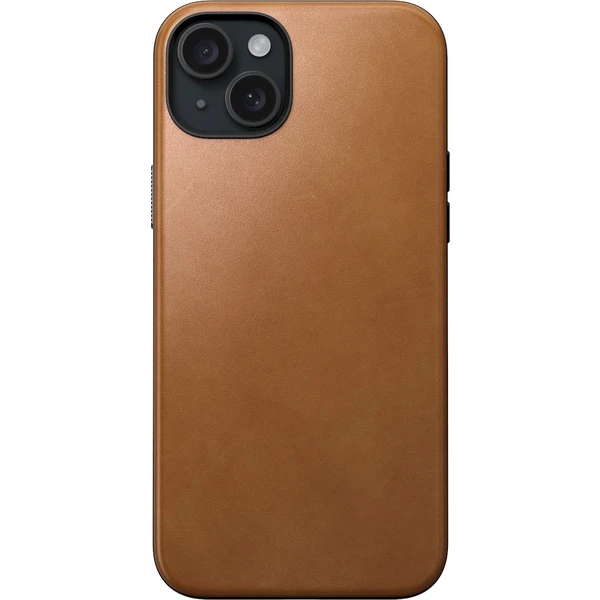 Nomad Modern Leather MagSafe kryt iPhone 15 Plus english tan - Puzdra - Obrázok Q0Q1000P01