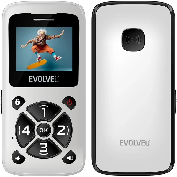 EVOLVEO EasyPhone ID mobilný telefón pre seniorov biely - Mobilné telefóny - Hlavný obrázok