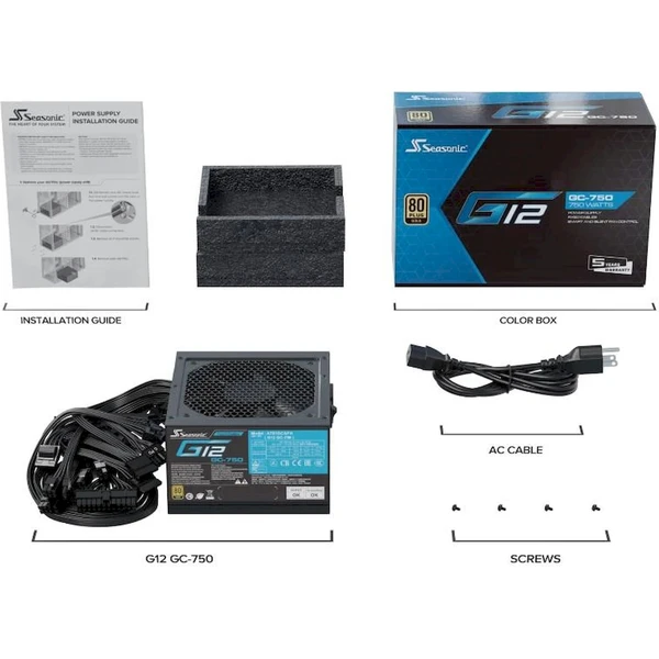 Seasonic G12-GC - 750W - Zdroje - Obrázok Q1UB000P01