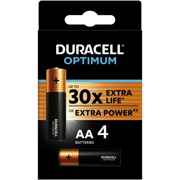 Duracell Optimum AA alkalická batéria 1500 4 ks - Batérie - Hlavný obrázok