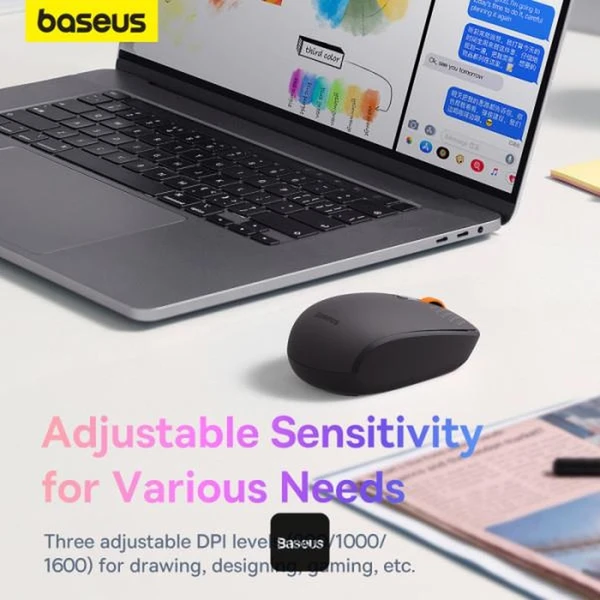 Baseus F01B Tri-mode bezdrôtová myš šedá - Myši - Obrázok Q22R000K01