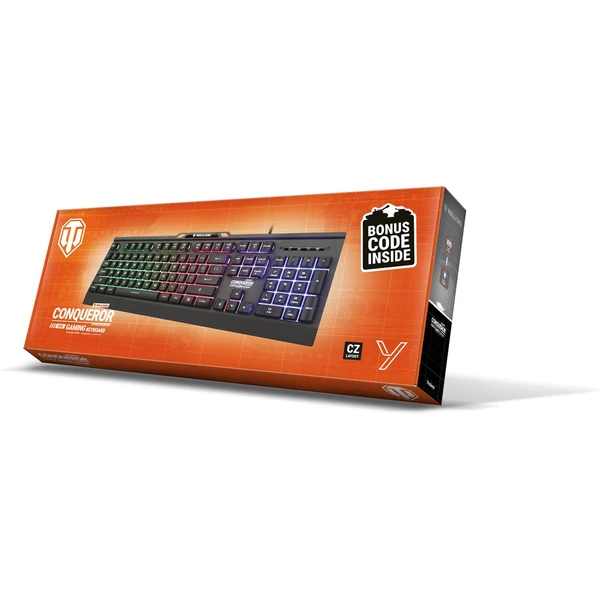 YENKEE CONQUEROR CZ/SK herná klávesnica čierna - Klávesnice - Obrázok Q2F8000N01