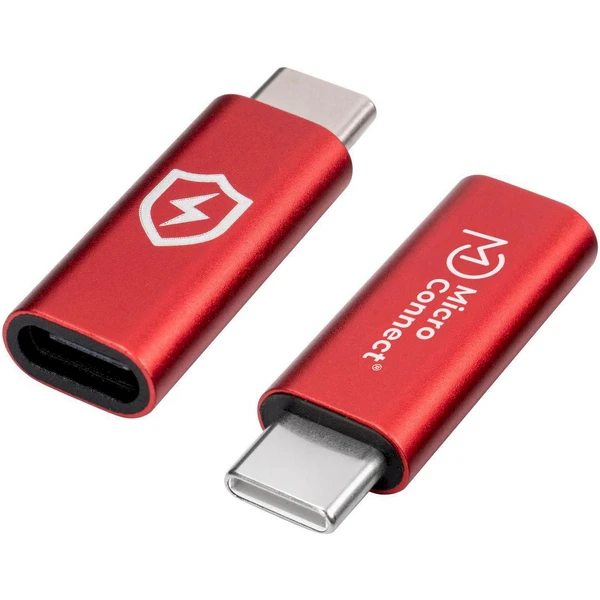 MicroConnect Safe Charge USB-C/USB-C redukcia červená - Káble a redukcie - Hlavný obrázok