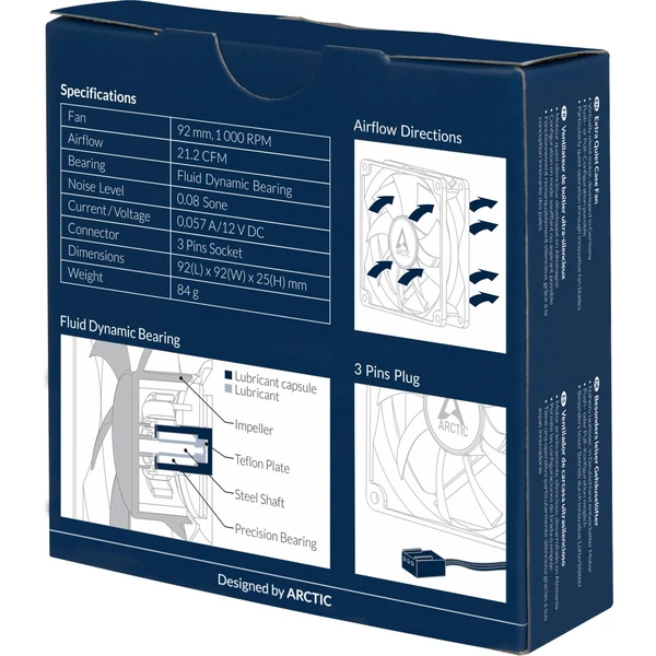 Arctic F9 SilentT Black - Ventilátory pre PC - Obrázok Q3RR600301